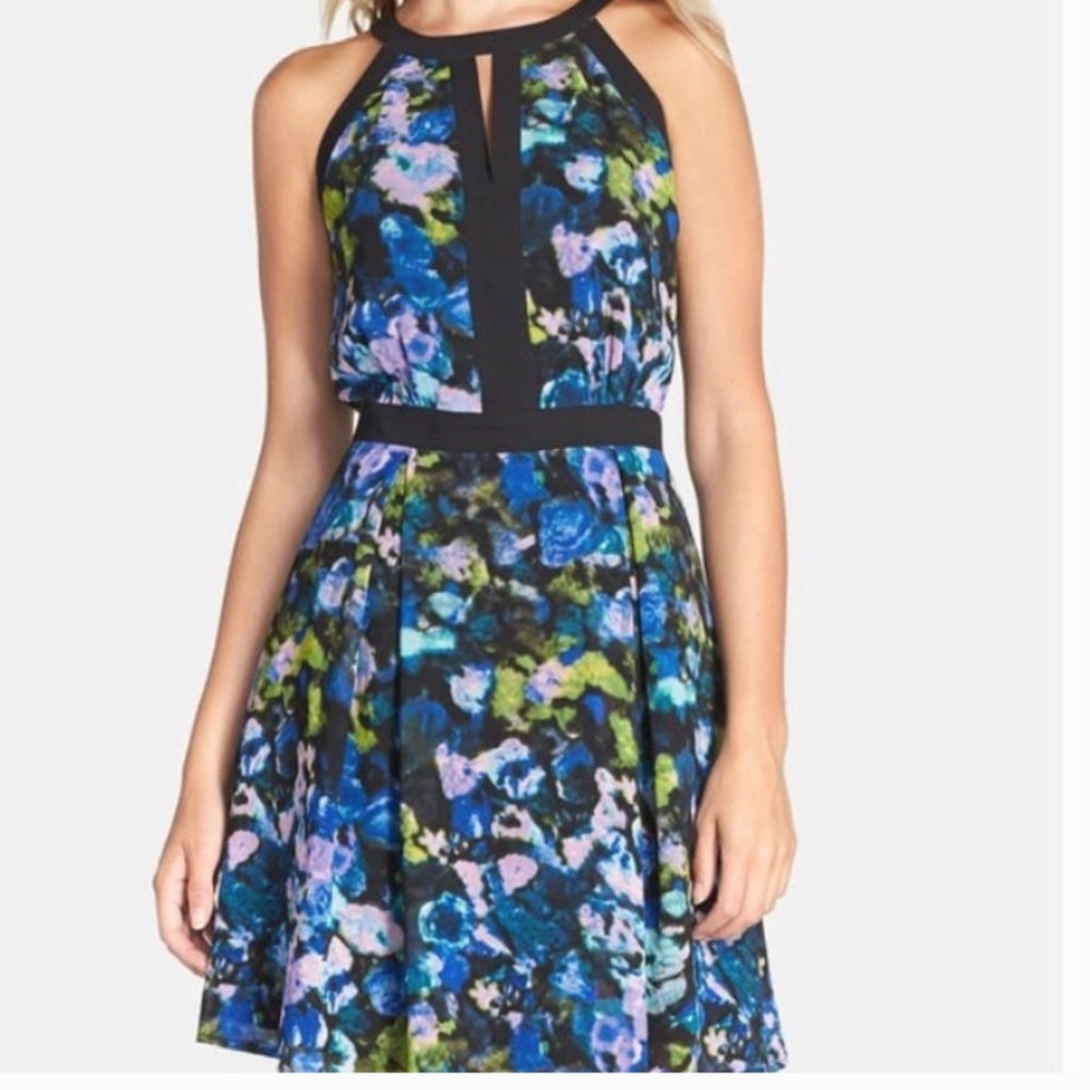Adelyn Rae Floral Fit & Flare Dress - Picture 1 of 7